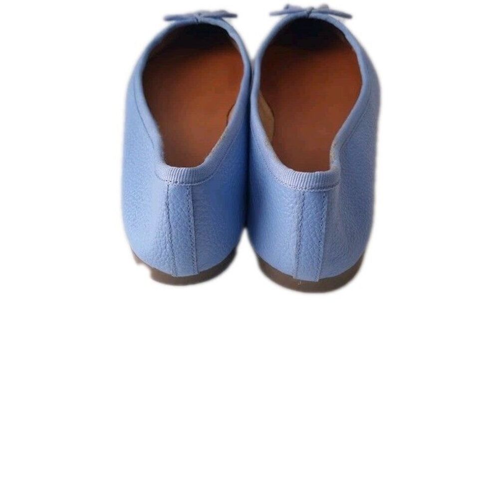 Women's Leather Pointed Toe Ballet Flats Blue Size 5.5M - Picture 6 of 12
